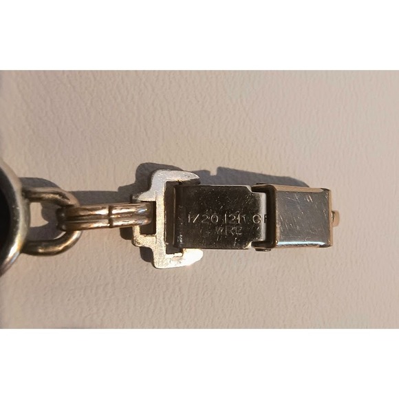 Vintage W. E. Richards Co. 1/20 12K GF Onyx Stone Link Bracelet - Picture 3 of 7